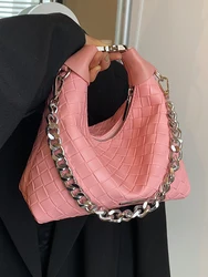 Trendy Designer Woven Totes Hobos Shoulder Crossbody Bag for Women Casual Handbag and Purses 2024 New Ladies Messenger Bags