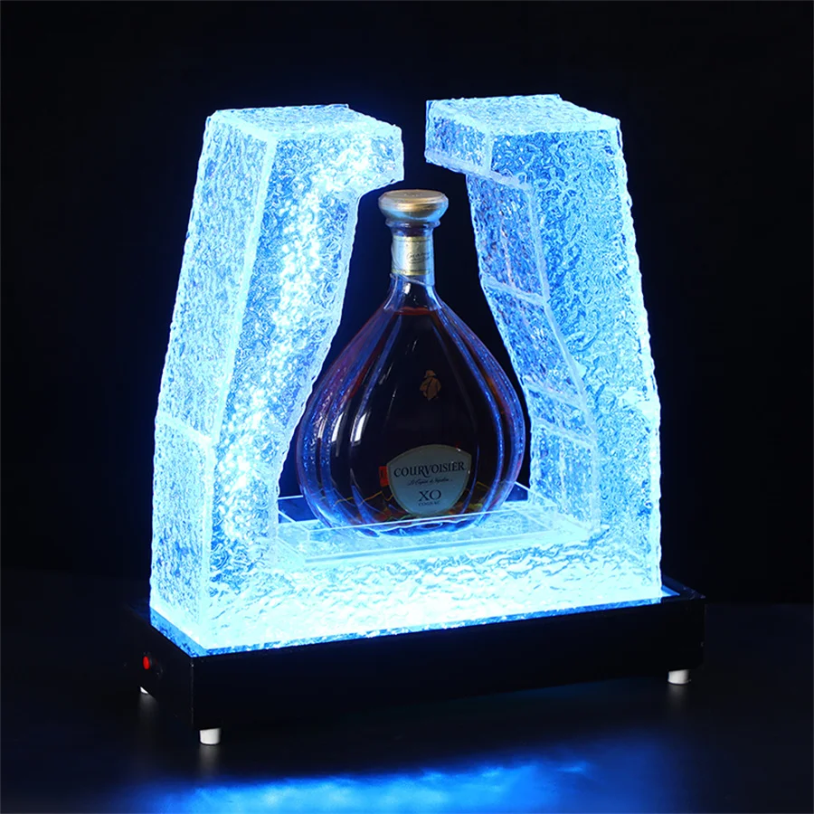 Acrylic Led Champagne Bottle Glorifier Wine Bottle Presenter VIP Serving Tray Bar Nightclub Beverage Holder Display Stand