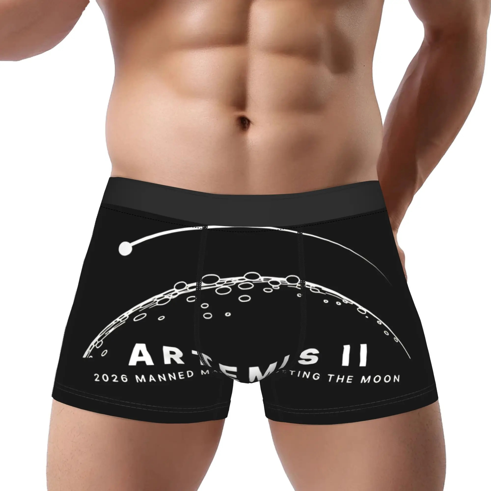 2026 Manned Mission Orbiting the Moon Artemis ii Underpants Breathbale Panties Men's Underwear Ventilate Shorts Boxer Briefs
