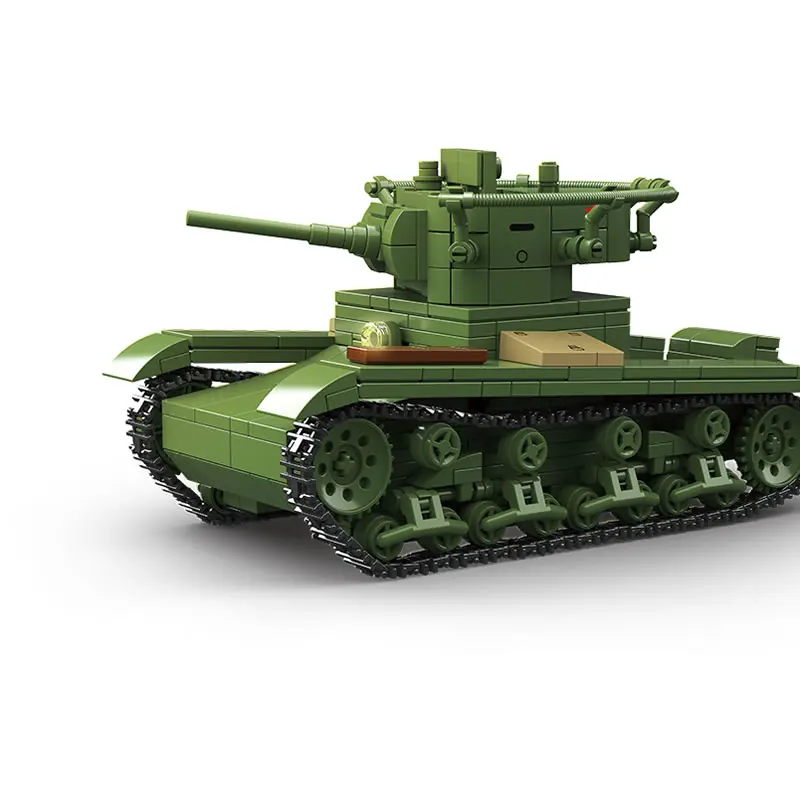 WW2 Military Weapon Soldiers Soviet T-26 Light Tank Model Building Blocks World War 2 Bricks Army Toys For Boys Kids Gift 705PCS