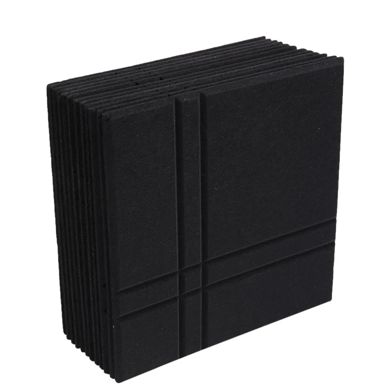 

12Pcs Acoustic Panels Shaped Texture Sound Proof Padding,12X12X0.4Inches Sound Dampening Panel Used In Wall