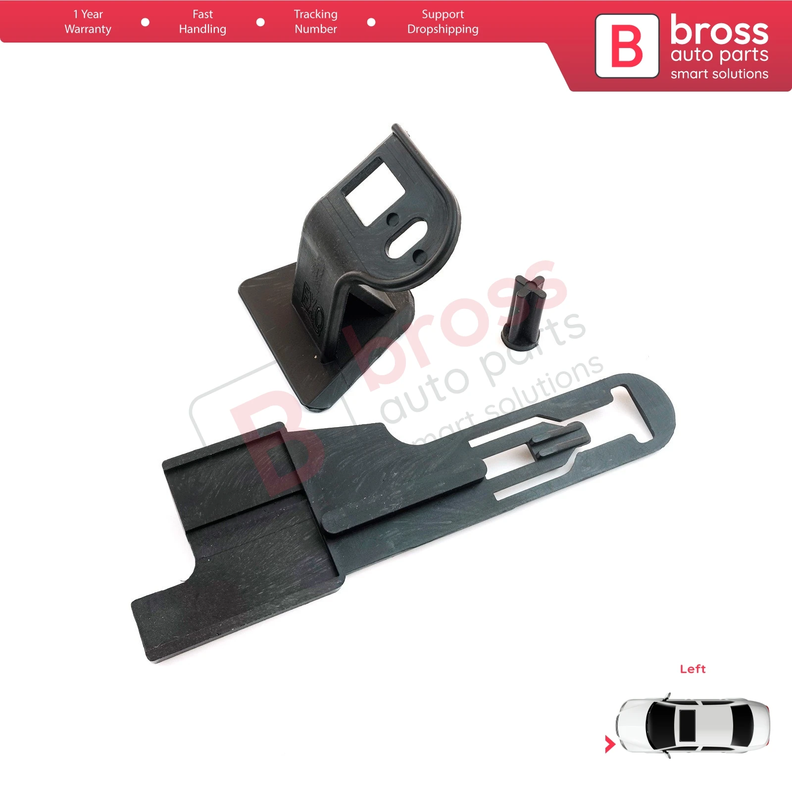 

BHL16 Headlight Headlamp Housing Repair Mount Holder Bracket Tab Clips Kit Left for Renault Fluence L3 L30 2009-2020 260607771R