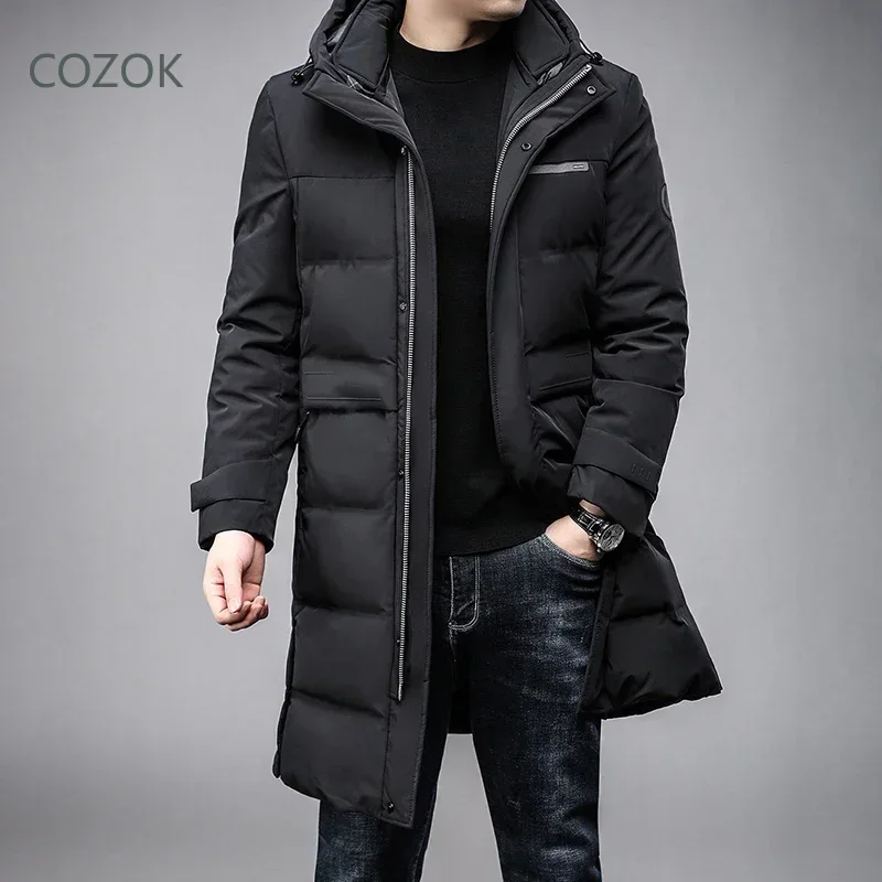 Cozok lange Daunen jacke Mann Designer Kleidung Männer Ente Daunen polsterung 2024 warme Winter Männer Daunen jacke männlicher Mantel lässig Mann Sack