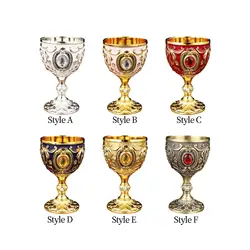 Metal Wine Cup Goblet 30ml Decorative Mutipurpose Sturdy Party Supplies for Collection Decor European Style Travel Goblet