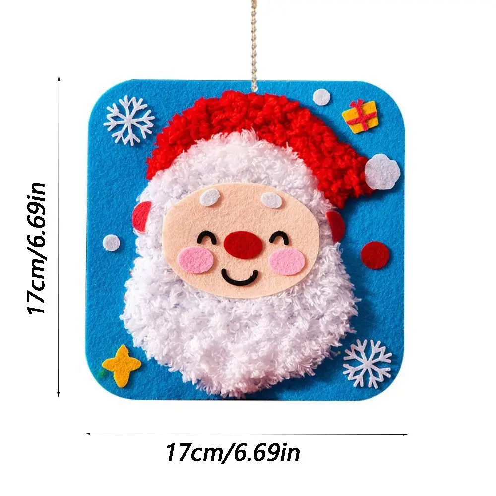 크리스마스 공예 장난감 수제 DIY 펠트 공예 키트 어린이용 비직조 재봉 실 꿰기 페인팅 재료 크리스마스 선물 가정용
