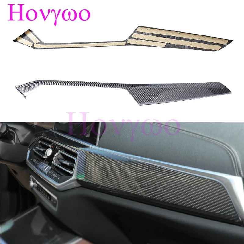 Real Carbon Fiber Interior Dashboard Cover Dash Kit LHD RHD For BMW G05 X5 G06 X6 2019-2022