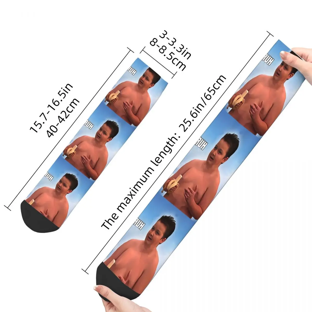 Funny Happy Men's Socks Gibby Bruh Meme Retro Harajuku Icarly Hip Hop Novelty Crew Crazy Sock Gift Pattern Printed