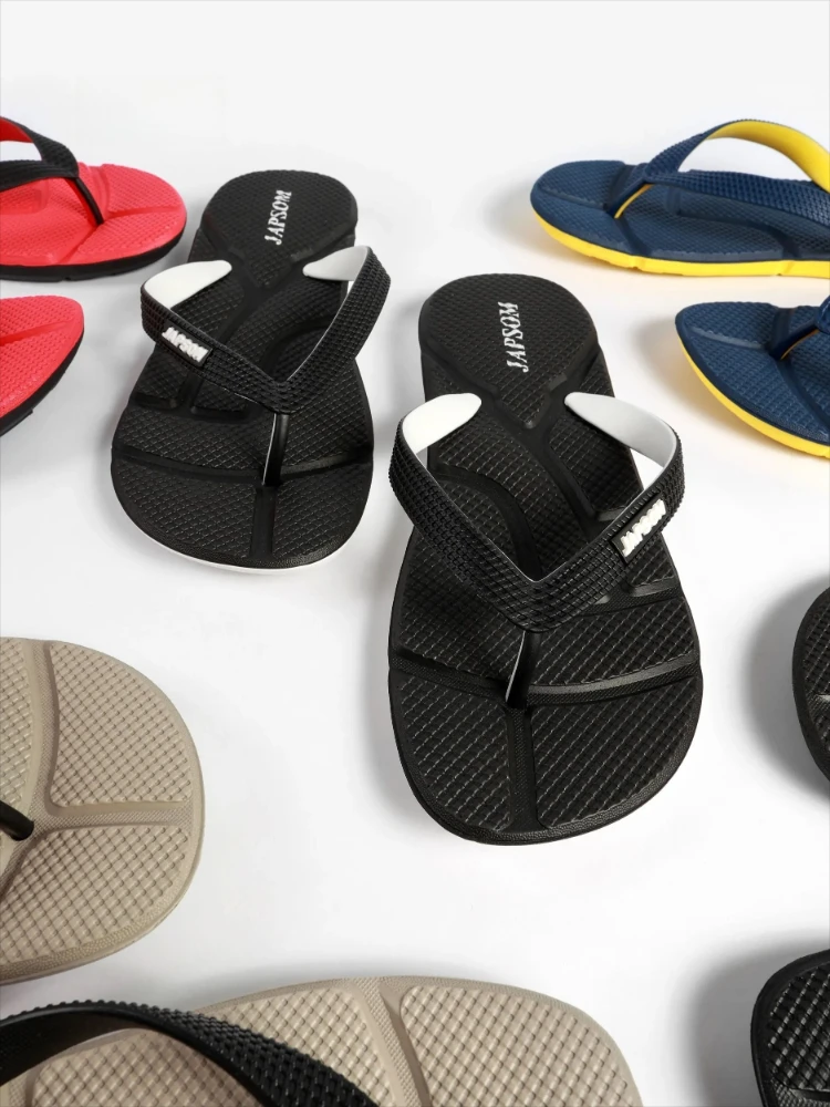 Heiß begehrte Sommer-Herren-Flip-Flops: Komfortable Massage-Slipper für Herren, rutschfeste flache Hausschuhe für den Strand, Übergrößen bis 50 – Detail 3