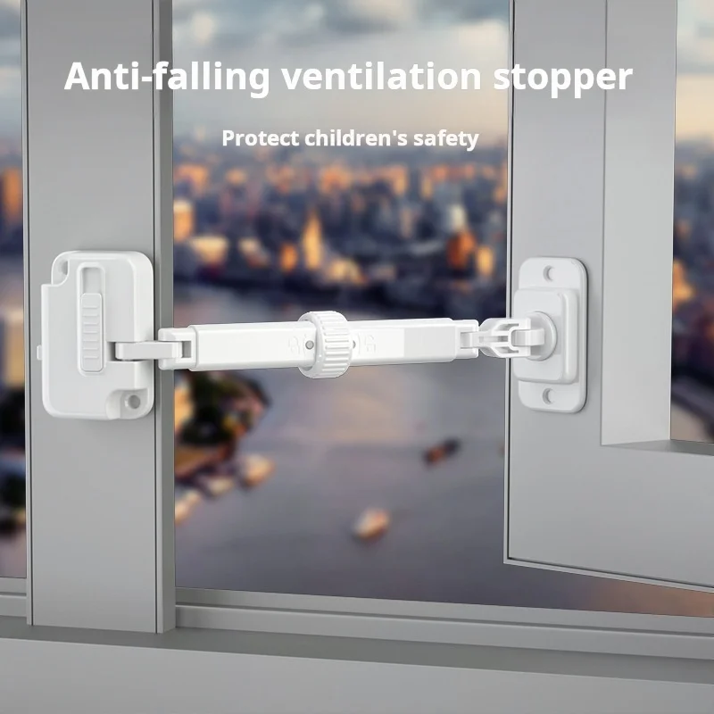 

Non Perforated Window Limiter Lock Buckle Aluminum Alloy Sliding Casement Window Child Safety Lock Protection Moving Window Lock