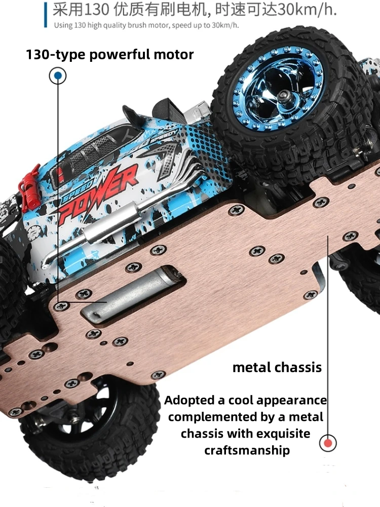 New 1:28 4wd Off-Road Rc Car High Speed 30km/H Genuine Climbing Model Alloy Chassis For Rc Enthusiasts Kid Gift Wltoys 284161