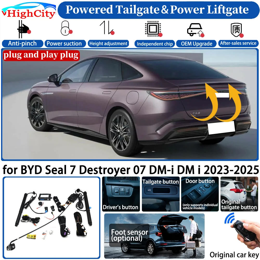 for BYD Seal 7 Destroyer 07 DM-i DM i 2023-2025 Automatic Smart Powered Tailgate Power Liftgate System Strut Trunk Lift Kit