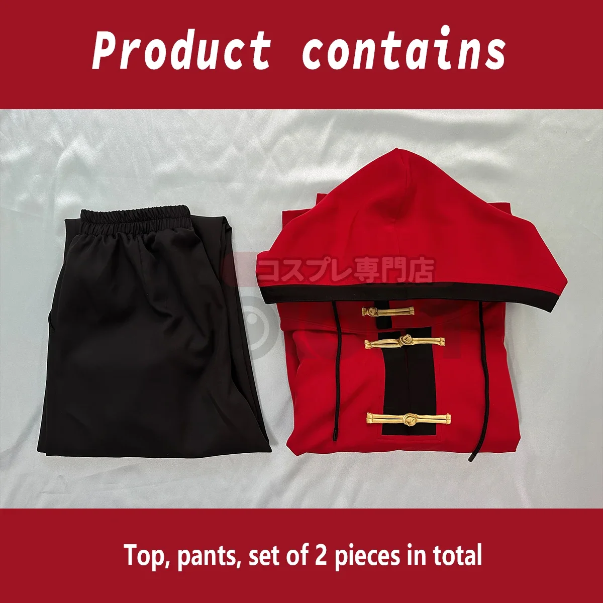 Cosplay Gokurakugai Manga Anime Alma Cosplay Costume Wig Red Hoodie Black Pants Casual Daily Wearing Rose Net Halloween Christma