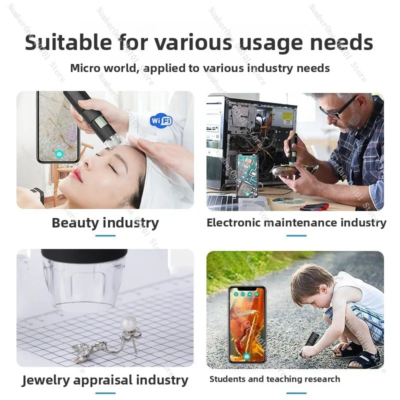 50-1000X Wireless Digital Microscope Handheld USB Endoscope for Android PCB Circuit Board Coin Textile Inspection
