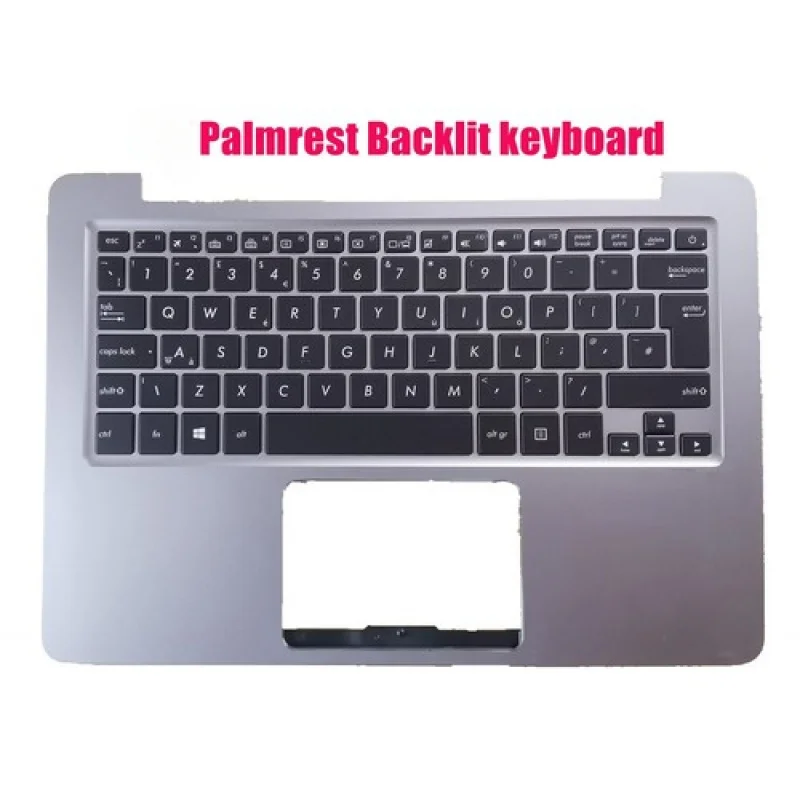 Y+UK Palmrest Backlit keyboard for Asus UX330C UX330CA UX330CAK 90NB0CP1-R32UK0