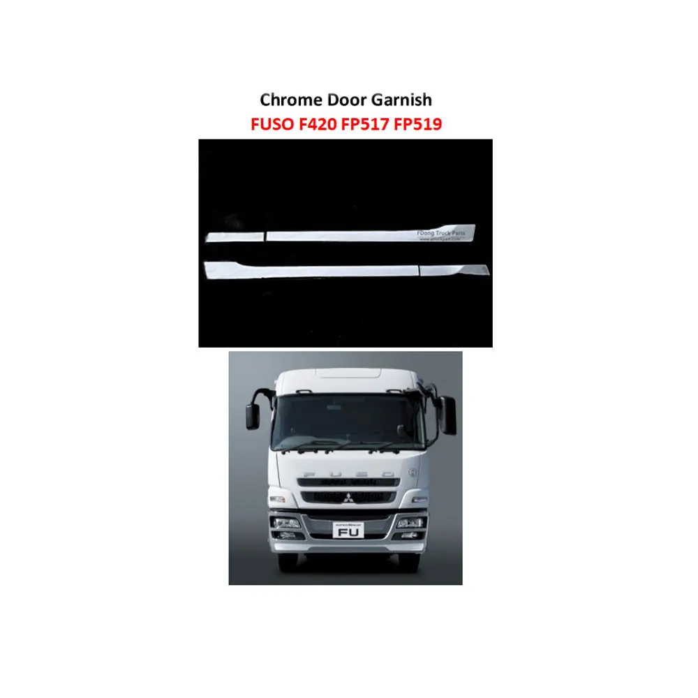 FDONG 1 Set 2 Pcs Chrome Door Garnish for FUSO F420 FP517 FP519