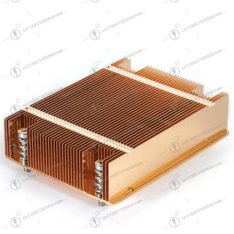 1U Server CPU Cooler LGA2011 2066 Pure Copper Vapor Chamber Heatsink Silent Fan for Thin ITX