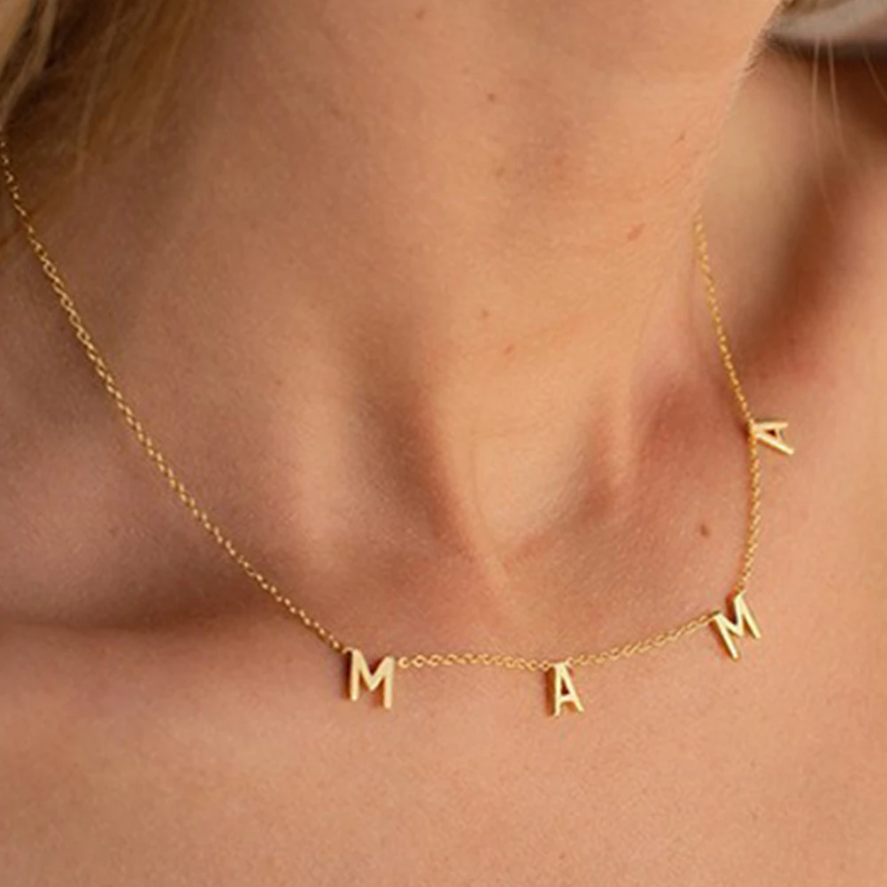 

Clavicle Chain Jewelry for Mothers Day Necklaces Birthday Present Mother's Choker Girls Mom Alloy Woman