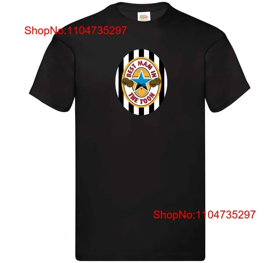 Melhor Mam In The Toon Camiseta Preta Adulto Newcastle Utd Dia das Mães vintage Lavado Elegante Confortável Macio Unissex Esticado