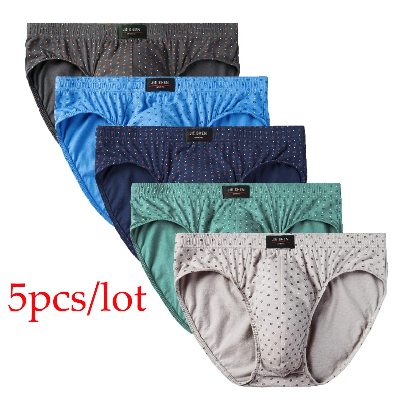 

5pcs/Lot 7XL 100%Cotton Men Briefs Men's Underwear Male Briefs Underpants for Men Panties Mens Pant Men Shorts Comfort Printing