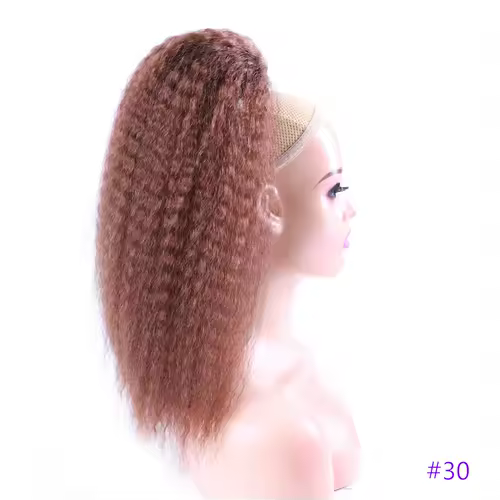 Fake Synthetic Drawstring Ponytail Elastic Hair Extension For Women Kinky Curly Ponytail Synthetic Hair High Puff Afro Hairpiece - Image 11