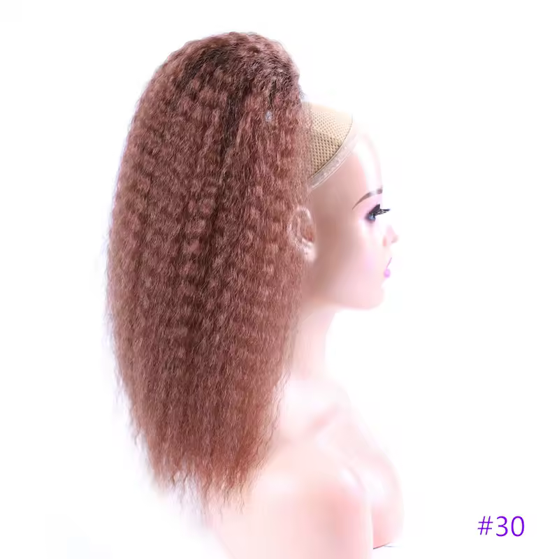 Fake Synthetic Drawstring Ponytail Elastic Hair Extension For Women Kinky Curly Ponytail Synthetic Hair High Puff Afro Hairpiece - Image 11