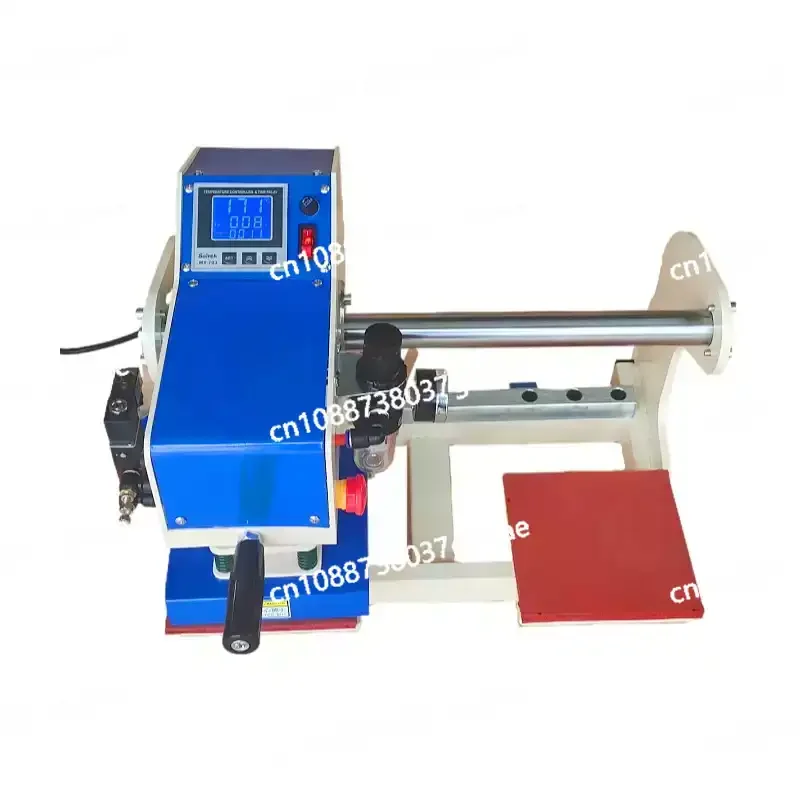 Pneumatic Double Station Heat Press Machine Multifunctional Small Heat Transfer Machine for Logo Label Pattern Hot Stamping