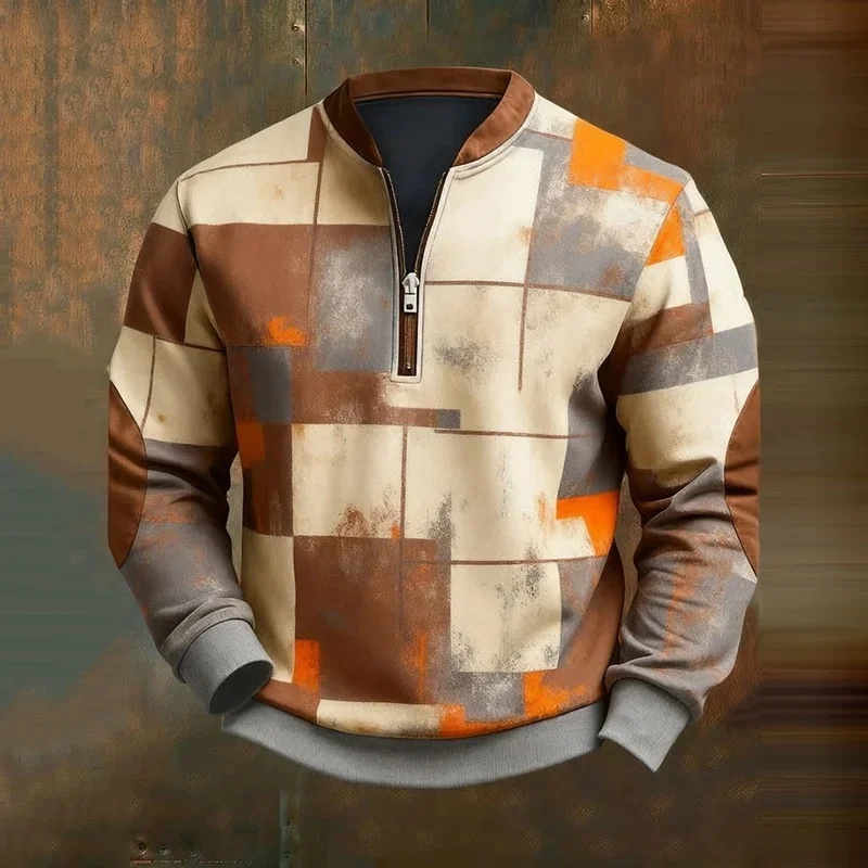 البلوز الرجالي خمر الإيمان دون الله أنا لا شيء مطبوعة البريدي طوق البلوز 2025 موضة جديدة الخريف بلايز Y2k Harajuku #5