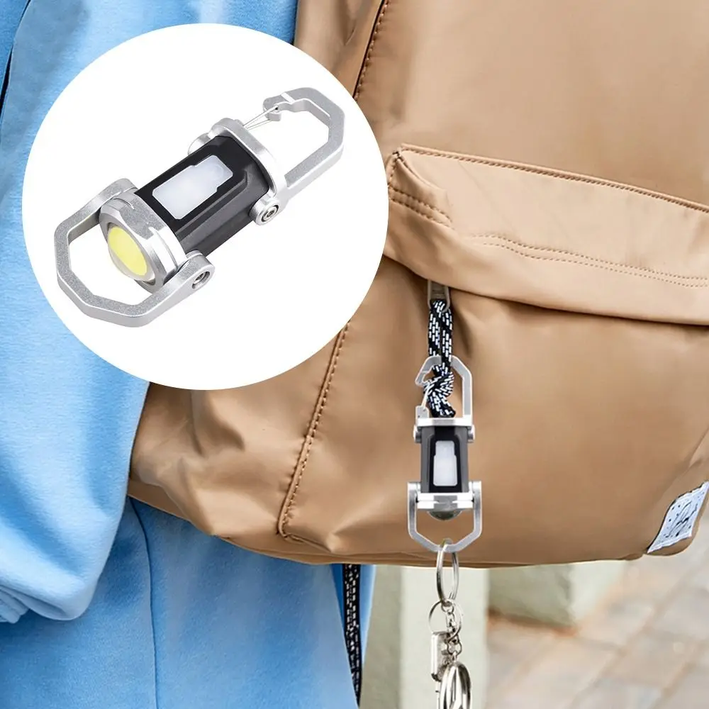 

Mini Keychain Flashlights USB Rechargeable Ultra Bright Work Light with Red&Blue Light Camping Lantern for Searching Hiking