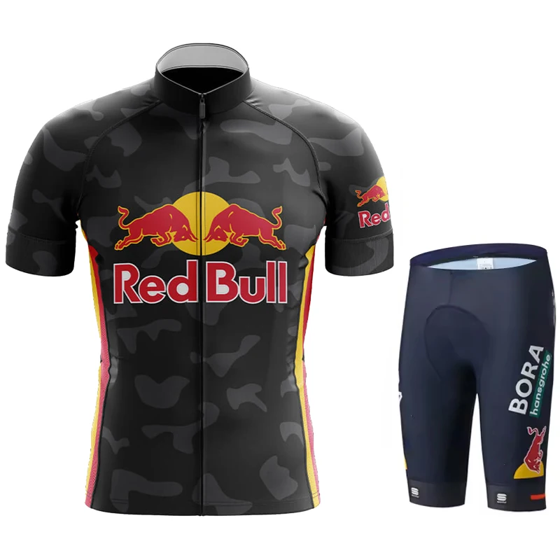 Complete Cycling 2024 Mtb Bicycle Jersey Red Bull Tricuta Man Men\'s Clothing Bib Jacket Suit Clothes Summer Pants Bike Gel Male