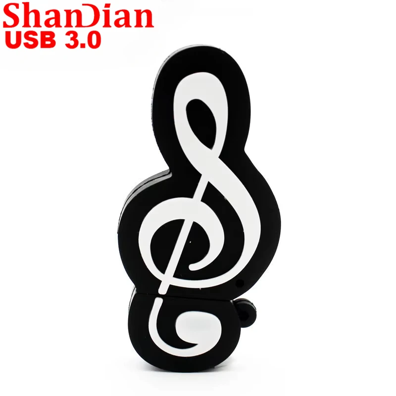 High Speed Cartoon 3.0 Flash Drive 128GB Musical Note Guitar Instrument Memory Stick 32GB Real Capacity Pen Drive Creative Gift