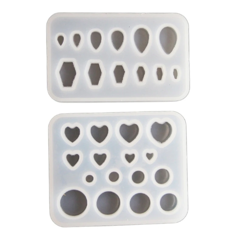 2Pcs Gothics Piercing Silicone Earrings Molds Convenient Piercing Ear Rings Pendant Epoxy Mould Jewelry Crafting Supplies