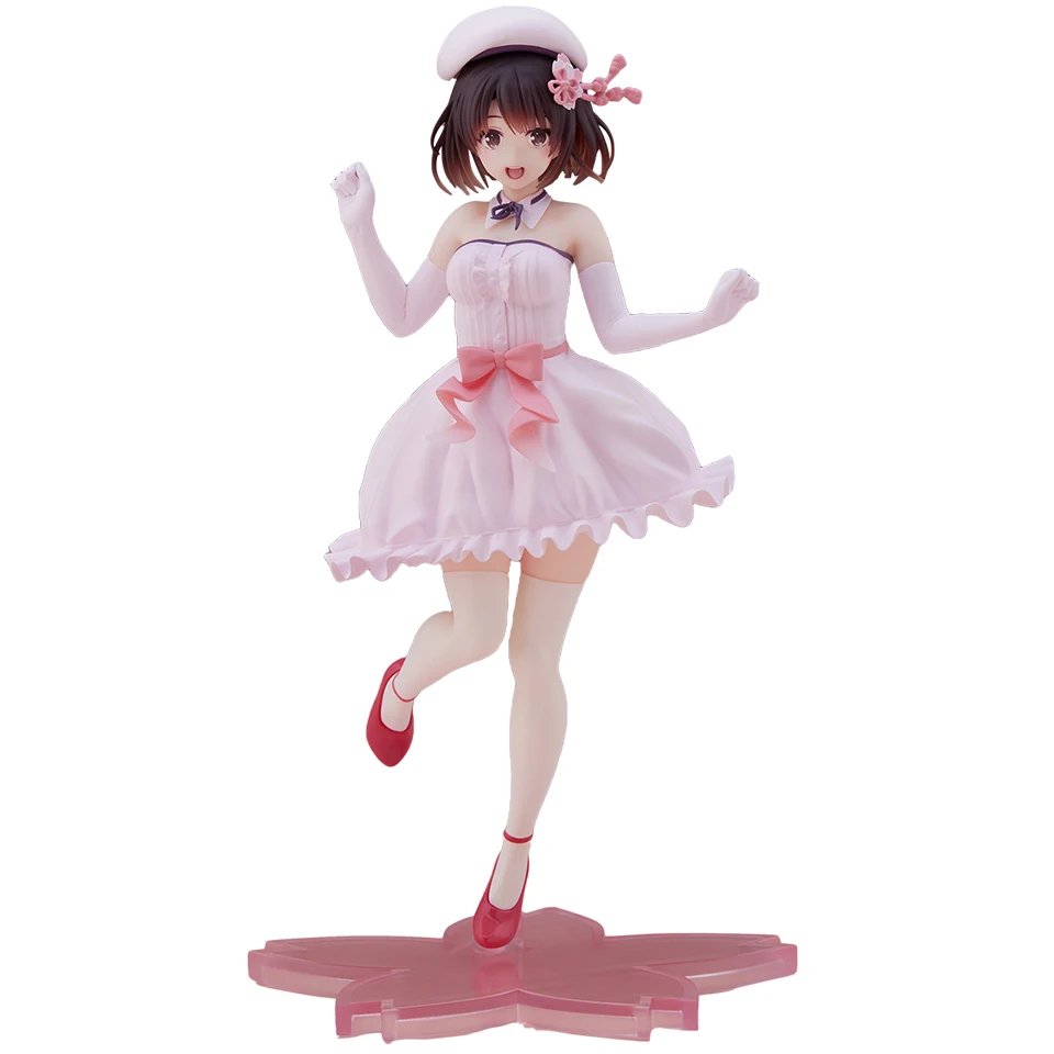 Original Genuine Taito How To Raise A Boring Girlfriend 20cm Kato Megumi With Dress PVC Figure Model Toys Gifts