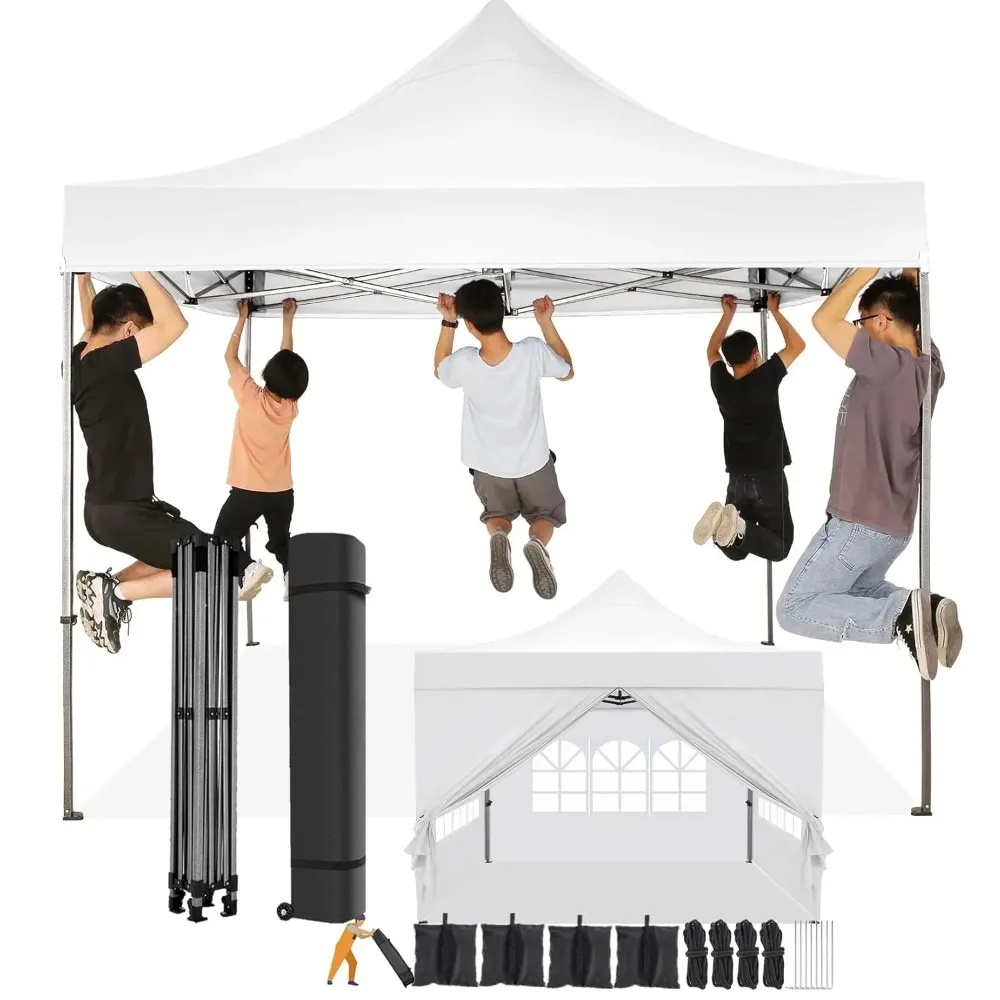 

10x10 Waterproof Pop Up Canopy 4 Sidewalls Heavy Duty Outdoor Party Garden Gazebo Carry Bag Wheel, Custom