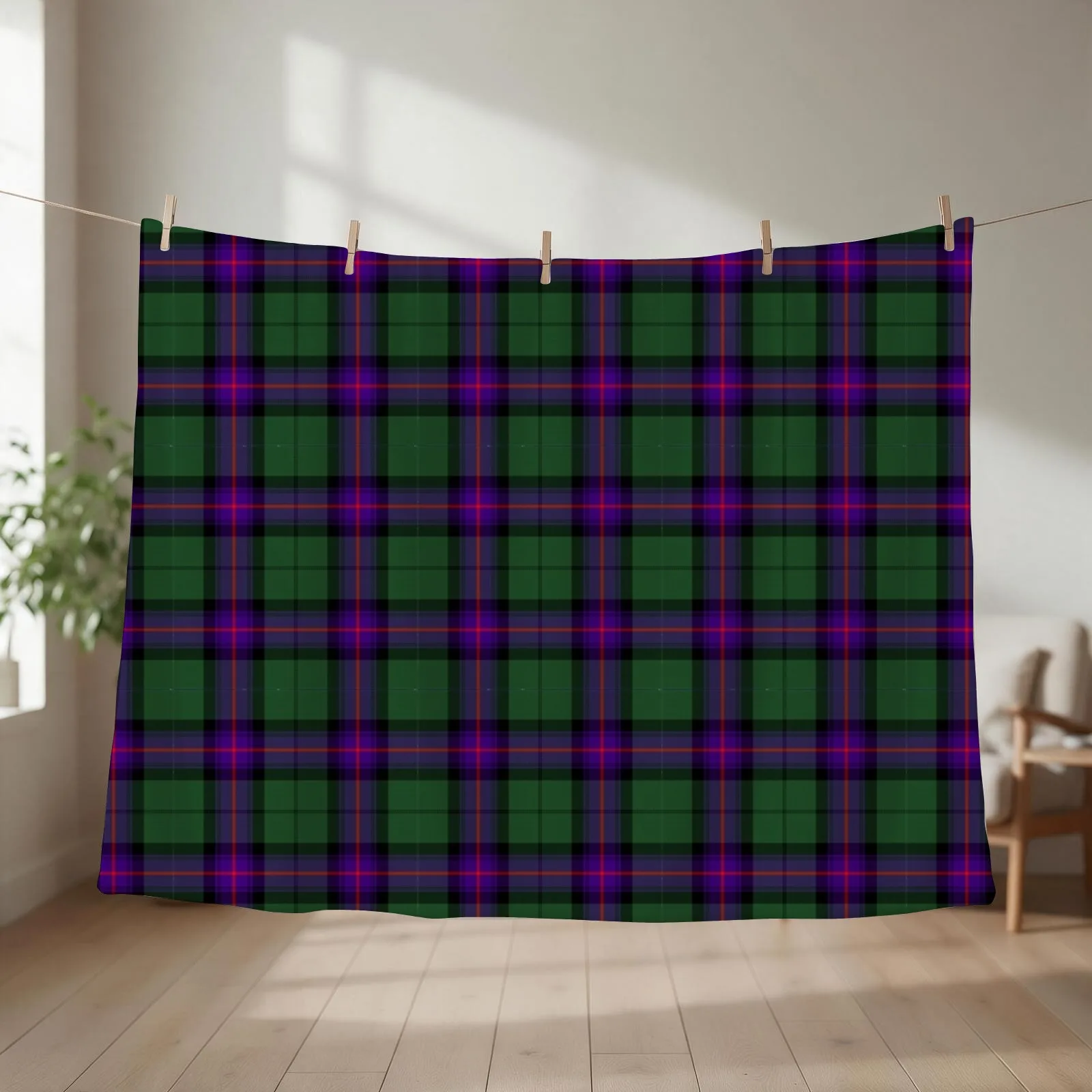 Clan Armstrong Tartan Throw Blanket couch cozy soft plush fuzzy picnic outdoor blanket