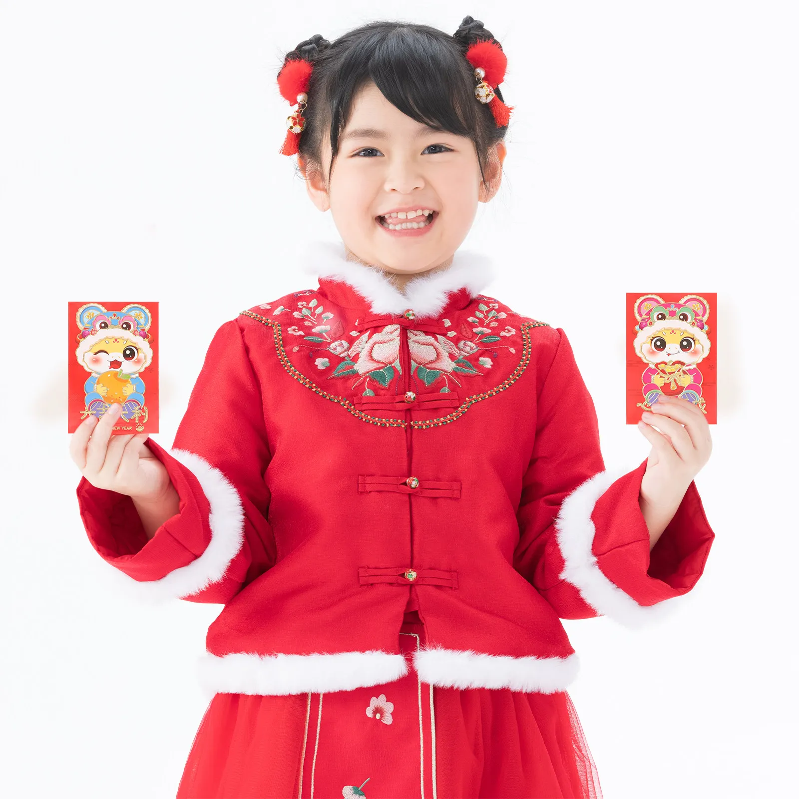 

10Pcs Red Envelope Lucky Money Chinese New Year Cash Envelopes Snake Pattern Folding Red Packets Spring Festival