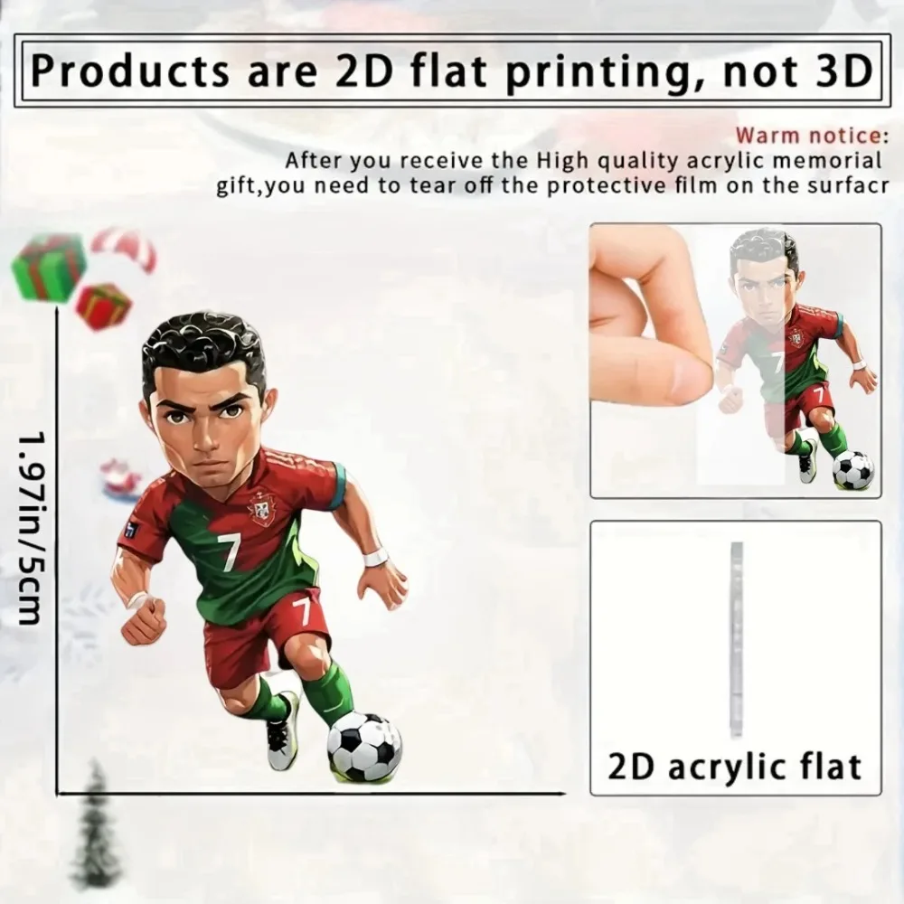 Cristiano Ronaldo Fußballspieler Acryl-Anhänger Schlüsselanhänger, Urlaubsgeschenk, Event- und Partygeschenk, Schlüsselanhänger – Detail 5