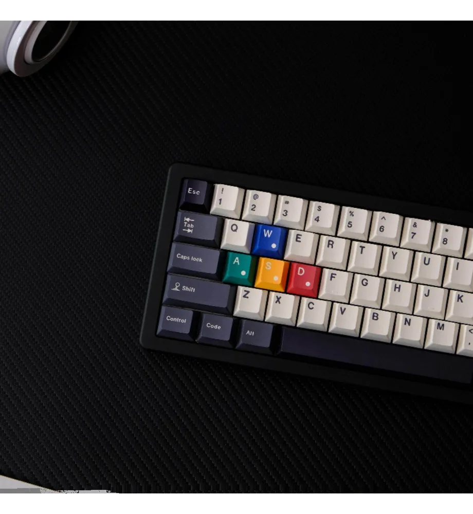 Keycap personality sublimation process suitable for mechanical keyboard black and white gray keycap 151 keys PBT material