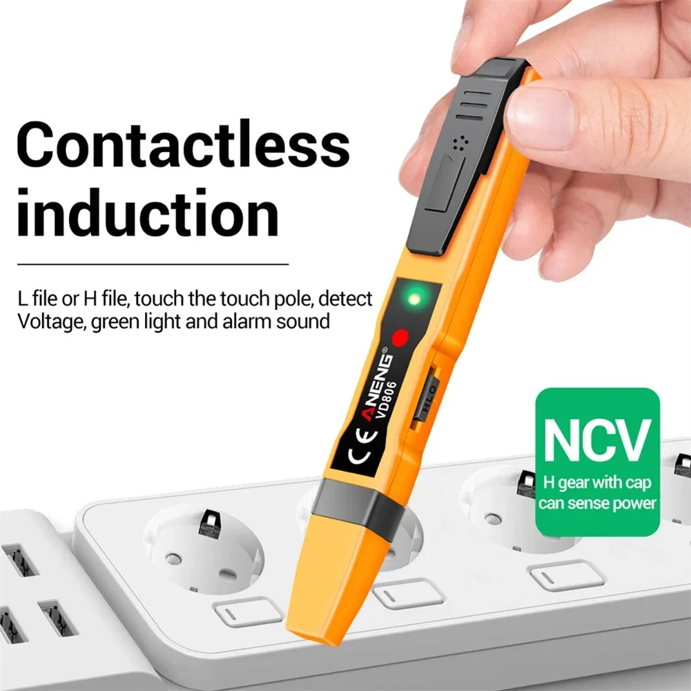 1 Pc Electric Voltage Tester VD806 AC/DC Voltage Tester Current Non-Contact Voltage Detector Circuit Tester Electric Tool Kit