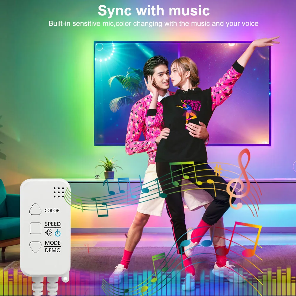 WS2811 IC COB LED Light Strip Tuya WIFI APP Control Flexible Smart Addressable RGB LED Light Tape DC12V for Alexa Google