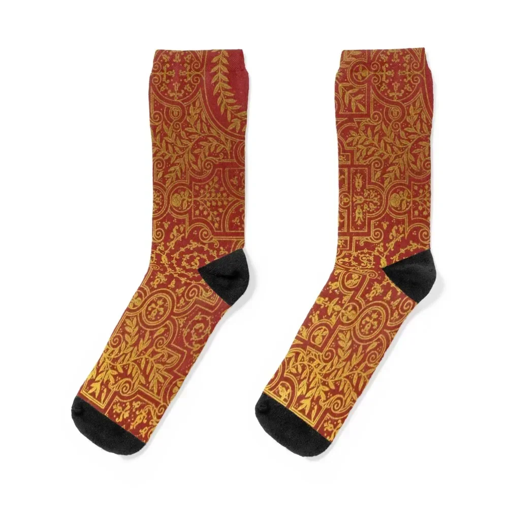 

Vintage Italian Book Cover Socks loose cycling Soccer Socks Woman Men's