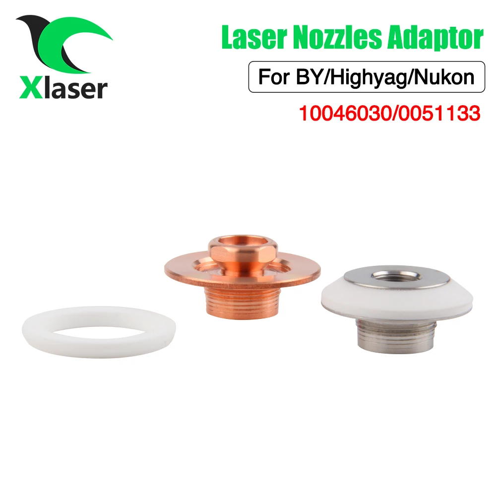 XLaser 10Pcs/Lot Laser Nozzle Adaptor 10046030 10051133 Ceramic Holder Laser Spare Parts for BY/Highyag/Nukon Laser Cutting head