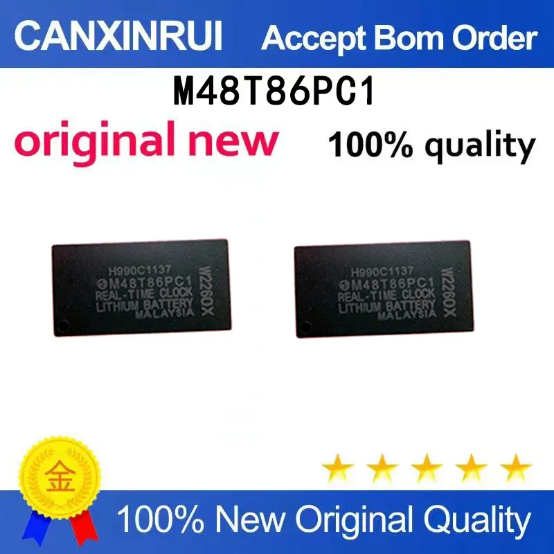 (5pcs-100pcs）New original M48T86PC1 M48T86PCI clock battery module directly inserted into DIP-24 pin