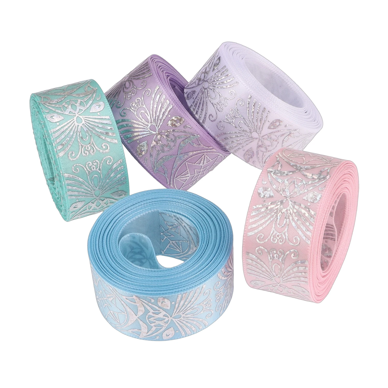 2,5 cm x 5 Yards Magisches Runen-Bedrucktes Einseitiges Satinband für Geburtstagsgeschenkverpackung, Blumenverpackung, Kuchendekoration – Detail 2