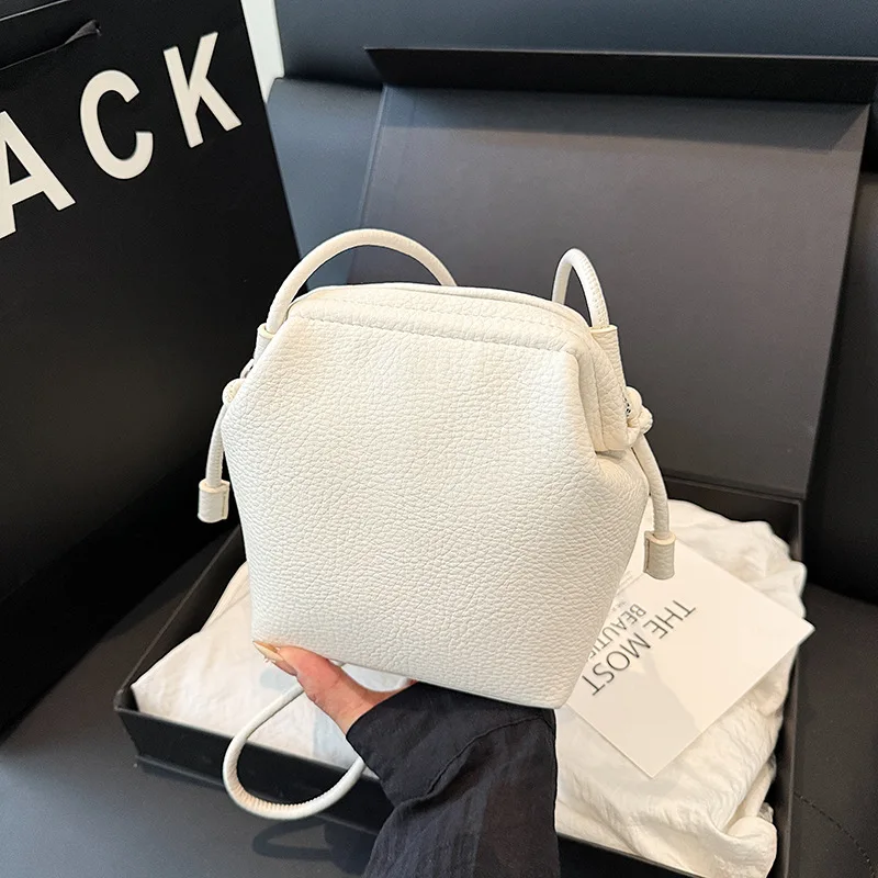 

Лето 2022, женская маленькая сумка через плечо с текстурой гальки, кошелек-ведро, минималистичная сумка на одно плечо, универсальная мода