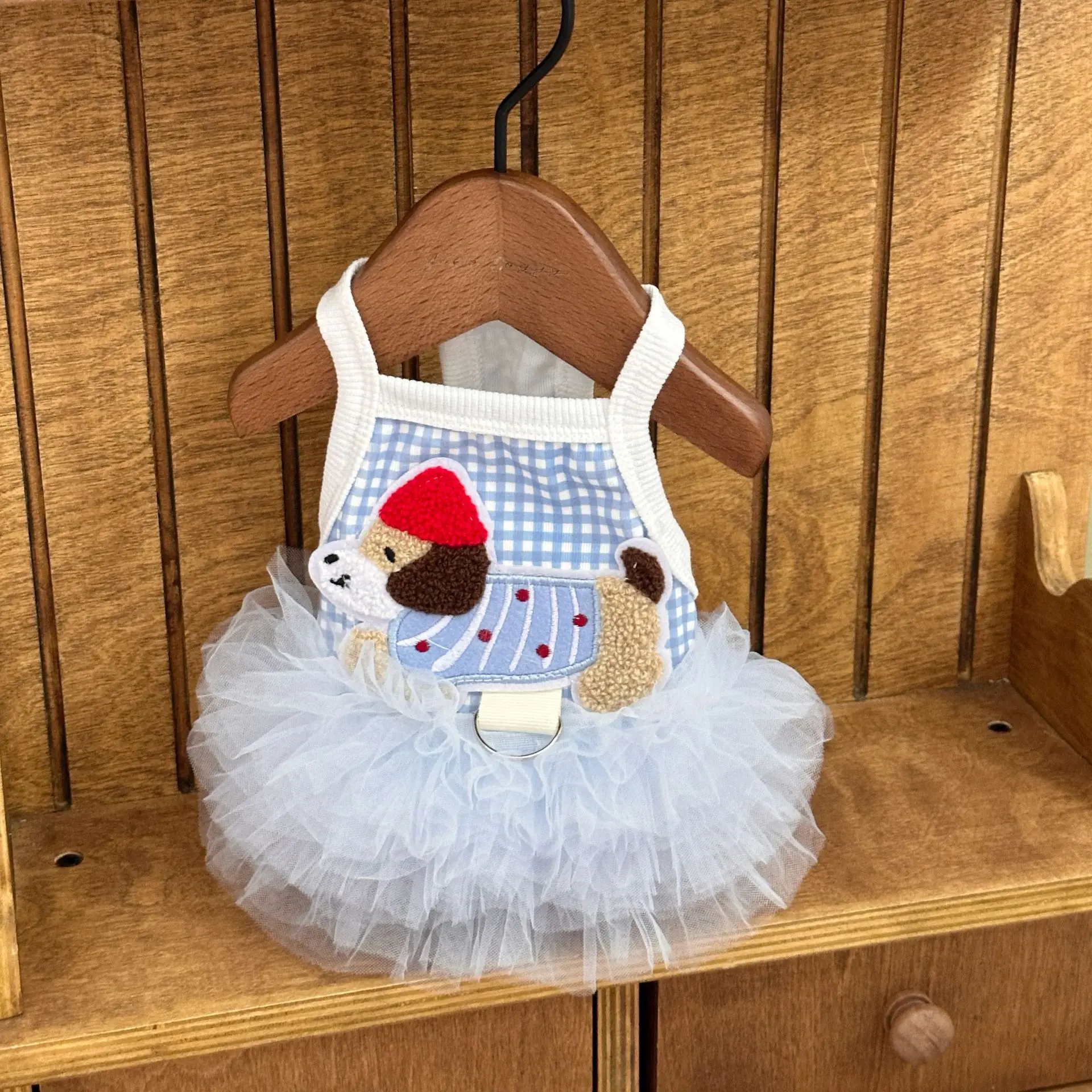 Vestido para perros pequeños con falda de tul a cuadros - Princesa - imagen 5