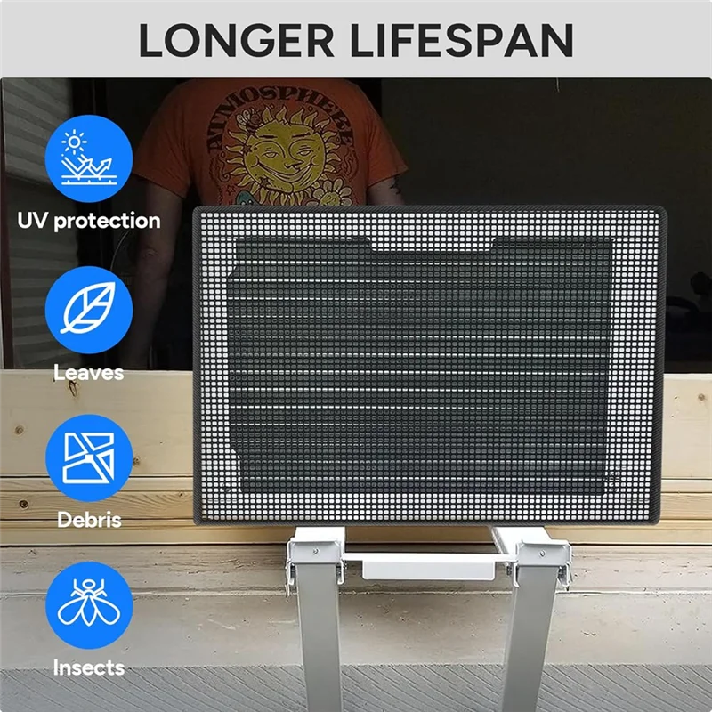 AT05-غطاء شبكي لمكيف الهواء ميديا لـ U على شكل تيار متردد 8000 وحدة حرارية بريطانية 10000 وحدة نافذة حامي مقاوم للماء أسود #4