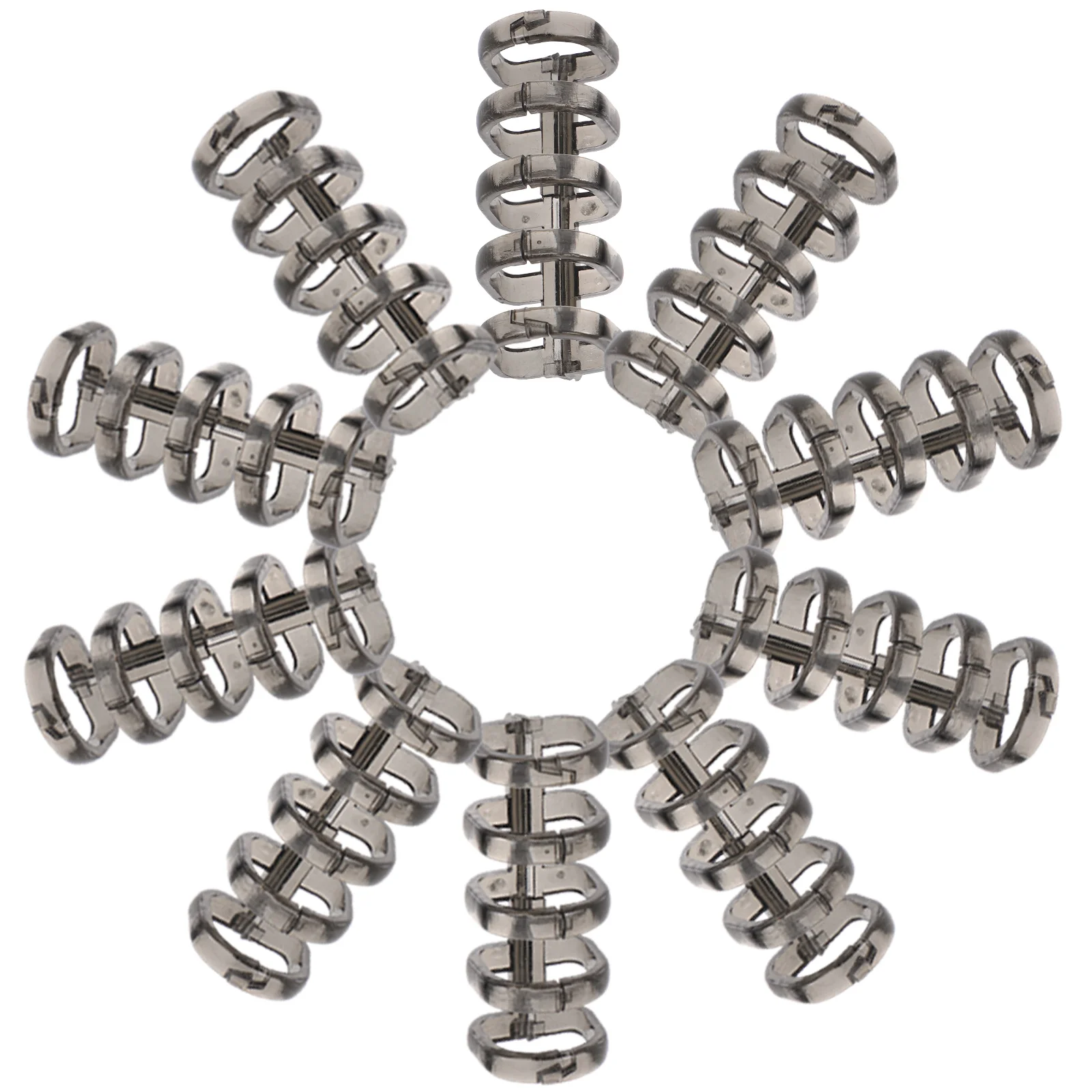 

10 Pcs 5 Hole Binder Rings Black Loose Leaf Spiral Coils Replacements Plastic Notebook Storage School Office Use