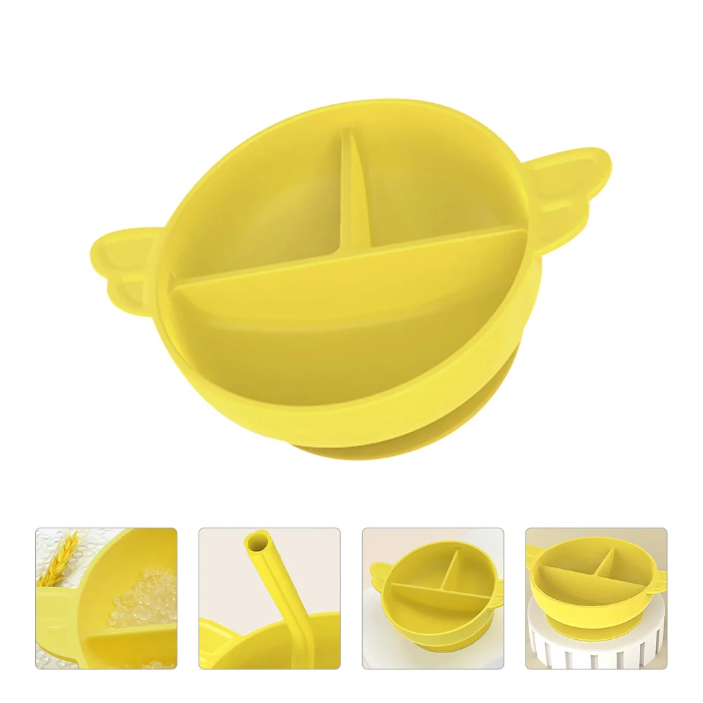 

Детская миска для кормления, силиконовая присоска, разделенные отсеки для еды малышей, микроволновая печь, морозильная камера, безопасная посудомоечная машина, прочный BPA