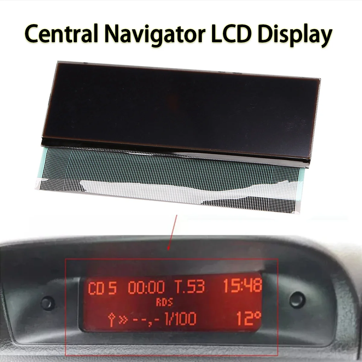 Car Central Navigator Radio LCD Display For Peugeot 206 307 Citroen C5 Xsara Picasso Instrument Cluster Screen Pixel Repair Part