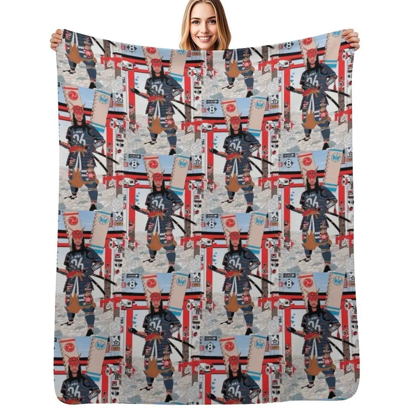 

Steve Aoki Throw Blanket Picnic Plaid on the sofa Softest Shaggy Blankets